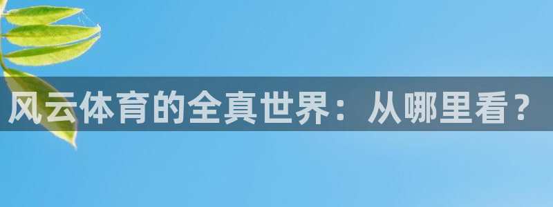 风云体育的全真世界：从哪里看？